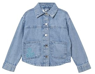 s.Oliver Mädchen Jeanshemd mit Used-Effekt und Stickerei Jeans Jacke