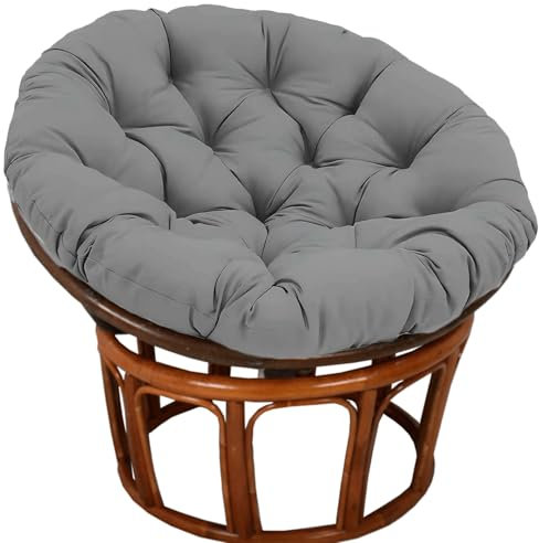 SDNAM Outdoor Wasserdicht Runden Kissen für Hängesessel/Schaukelstuhl - Verdickung Polyester+Baumwolle Sitzkissen, Gartenstuhl Polster & Bodenkissen(X1,120X120X10CM)