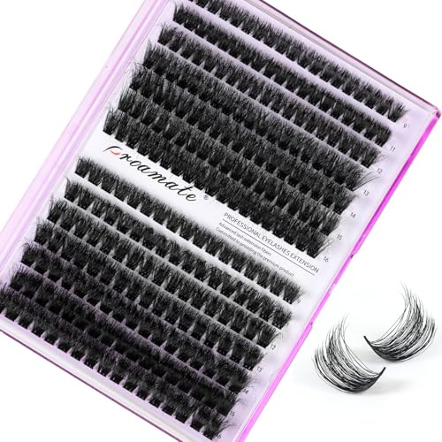 Proamate Cluster Lashes Individual Lashes DIY Eyelash Soft Natural Easy Fan Lash Individual False Lashes for Personal Use at Home (3D Fluffy 80D+100D)