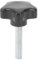 Yopeissn M8 x 40mm Screws Star Head Wing Screw Clamp knob Handle Black