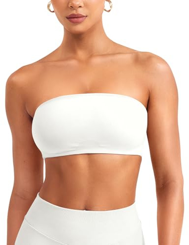 ZAAYO Reggiseno a fascia da donna senza spalline, reggiseno senza spalline, senza ferretto, senza cuciture, con strisce in silicone antiscivolo
