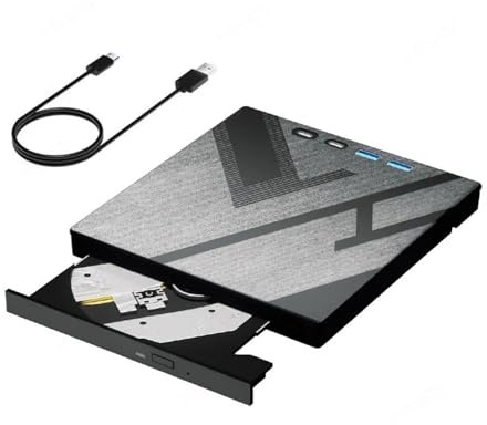 7in1 External Bluray Optical Drive For Laptop PC USB 3.0 Type-C DVD CD-RW Player Portable Burner With SD/TF Card Slot