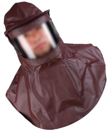 Cabilock Ölfeste Maske Mit Wasserdichtem Säure Und Alkalibeständigem Umhang Kopfbedeckung Und Nackenschutz Mit Lüftungsschlitzen Und Schlauchdesign Für Fabrik Und Industrieschutz