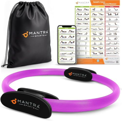 MANTRA SPORTS Pilates Ring Fit Fitness Ring Beckenbodentrainer für Frau & Männer, Beckenboden Trainingsgerät für zuhause, Beinpresse Hüfttrainer Beintrainer Oberschenkeltrainer Sportgeräte zuhause