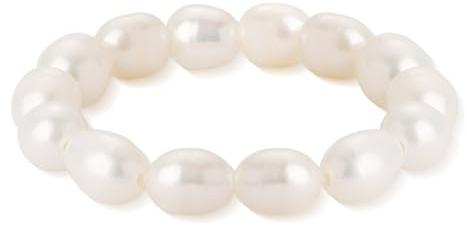J.Fée Anti Stress Ring Fidget Ring, Perlenringe Damen Aus Schimmernde Süßwasserperlen, Elastischer Anxiety Ringe, Stressabbau & Entspannung, Wasserdicht Langlebig, Elegant Geschenke Für Frauen, S/M