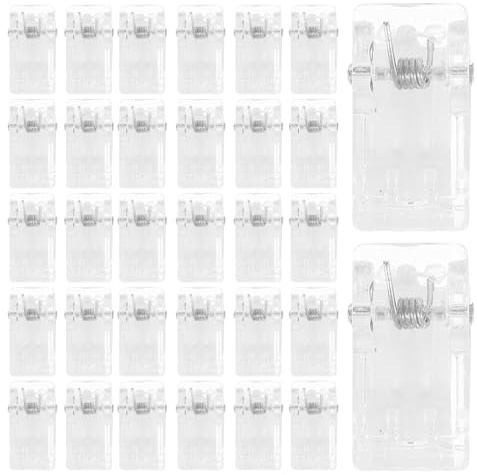 Selbstklebende Transparente Clips Pp 24 Stück für Büro und Zuhause