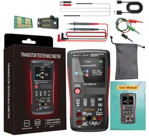 ZOYI ZT-XT1 2-in-1 LCR Digital Multimeter & Transistor Tester, für Spannungswiderstand Diode Durchgangsprüfung