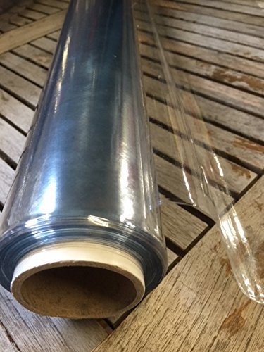 creadetex Nappe Cristal PVC au 50 metres Epaisse 0.10 mm PVC Transparente Soit 2.90€ Le Metre Largeur 140 cm