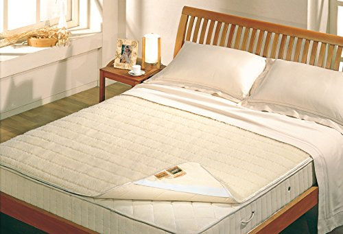 VIGLIETTI Matratzenauflage aus reiner Schurwolle, Merino-Lammfell, warm, für französisches Bett, Widder