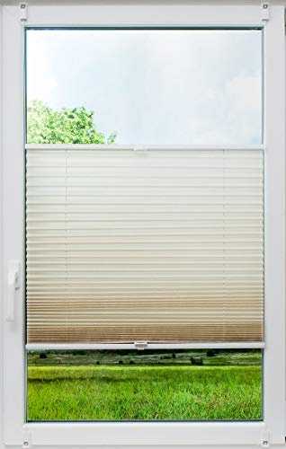 sunlines HW4734 Klemmfix-Plissee, 100 x 140 cm, Creme