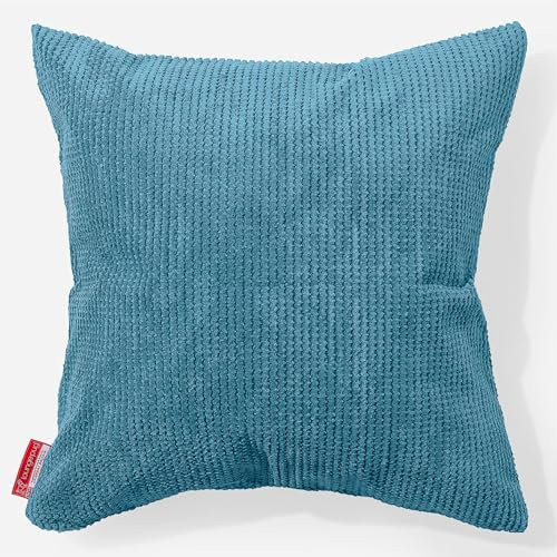 Lounge Pug Extra Große Kissen 70 x 70cm Pom-Pom Türkis Zierkissen Sofakissen Dekokissen