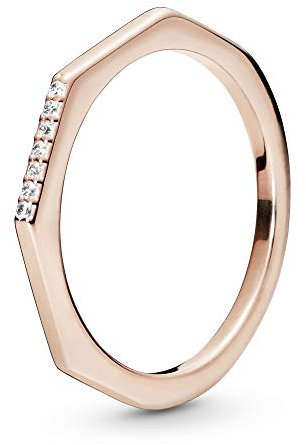 Pandora Damen-Partnerschaftsringe Silber_vergoldet mit '- Ringgröße 54 188343CZ-54