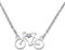 SILVEGO Damen Halskette aus 925 Sterling Silber Fahrrad mit Zirkonia