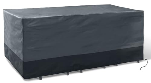 IDMarket - Housse de protection pour table de jardin rectangulaire | 250 x 200 x 74 cm, housse imperméable et anti uv