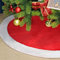 SALCAR Jupe de Sapin de Noël Rouge et Blanche, Tapis Peluche Luxueux, Adapté pour Fête, Mariage, Décorations de Vacances - Couvre-Pied d'Arbre 80cm