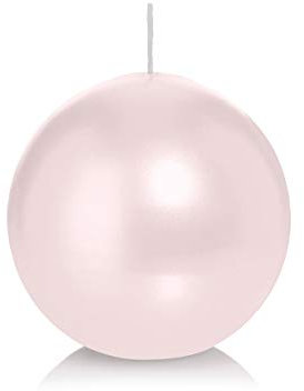 Wiedemann Kerzen Kugelkerzen Rose Ø 100 mm, 6 Stück, rußarm, tropffrei, hochwertiger Docht