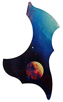 Alnicov 1 x Universal-Schlagbrett für Folk-Akustikgitarre, selbstklebend, für Akustikgitarre, Planet