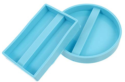 EXCEART 2 x Visitenkartenhalter aus Silikon, Epoxidharz, für Bastelarbeiten, Seife, Kerzen, Büro, Studium, Aufbewahrung, Organizer, Stil A