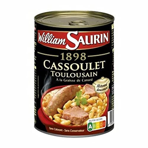 William Saurin Cassoulet Toulousain cuisiné à la graisse d oie - Plat cuisiné, 420g
