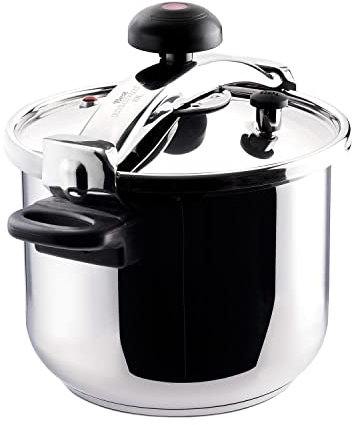 Taurus Classic Moments 10L Autocuiseur, capacité 10L, vanne de régulation de pression, toucher froid, tous feux, passe au lave-vaisselle, fermeture bouton rotatif, acier inoxydable
