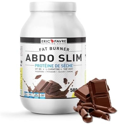 PROTEINE ABDO SLIM - Protéine de Sèche Minceur Multi-Actions à Base de Protein Whey, Thé Vert, Carnitine, Minéraux - 500g - Saveur Chocolat - Eric Favre