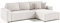 Mars Meble L-förmig Ecksofa Elias Couch mit Schlaffunktion + Stauraum Sofa 290cm Wohnzimme (Beige)