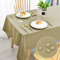 DWCN Khaki Tischdecke 140x240cm Fleckschutz Abwaschbar Tischwäsche Wasserdicht Tischtuch für Esszimmer, Garten, Party, Hochzeiten oder Haushalt