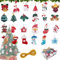 Anhänger Weihnachten Mini, 24 Stück Klein Weihnachtsanhänger Harz Christbaumschmuck Ornamente Baumanhänger, Weihnachten Charms Anhänger für Schmuckherstellung Adventskalender Weihnachtsbaumschmuck
