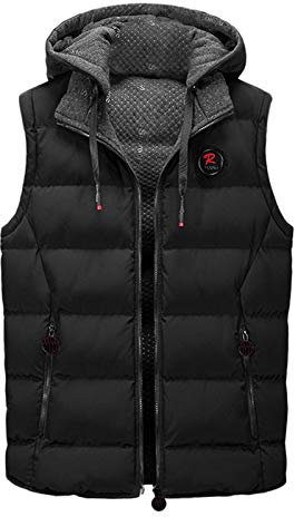 MILAX Men's Soft Fleece Vest Sherpa Lined Zip Gilet with Pocket Waterproof Body Warmer Water Resistant Outdoor Jacket Warm Fishing Vest Lightweight Gilet
