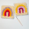 zalati Latch Hook Kit 2pcs Rainbow Rug Sewing Set Craft Kits Bedroom Home Decoration for DIY Gifts Lovers