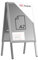 ALLboards Chevalet Porte-Affiche Double Face Cadre en Aluminium Gris – Format A2