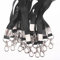 Spur, Schwarze Abzeichen Lanyard, 8 HäLse Mit Nackenseil, Metallrotierende Bergsteigerschnalle, Verwendet FüR SchlüSsel, Mobiltelefone, Brieftaschen, Id -Karten