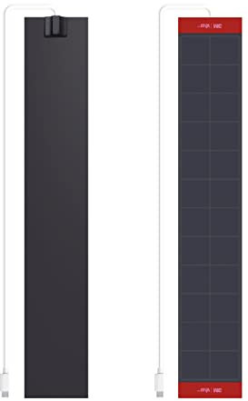 Smartwings Rollo-Zubehör, Solarpanel, mobiler USB-C-Stecker an Fenstern, 38,1 cm L x 6,1 cm B, Schwarz