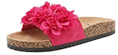 QUEEN HELENA Ciabatte a Fascia con Fiori Estive Donna R242 (Fucsia, Sistema Taglie Calzature EU, Adulto, Donna, Numero, Media, 39)
