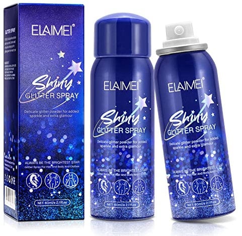 Glitzer Spray für Haare, glitzerspray haare, Body Glitter Spray für Frauen, Glitzerspray 2 Pack