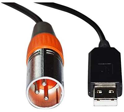 Artemisia FTDI FT232RL CHIP USB TO RS485 DMX512 3P XLR FEMALE/MALE CONVERTER FREESTYLER QLC STAGE CONTROLLER CABLE (Size : 1M, Color : XLR MALE B)