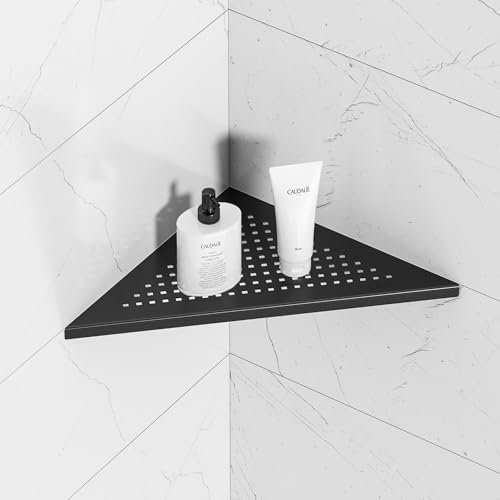 Neodrain Shower Corner Shelf Stainless Steel Bathroom Shelf Black Shower Caddy Storage Tiles Recessed for Bathroom Kitchen