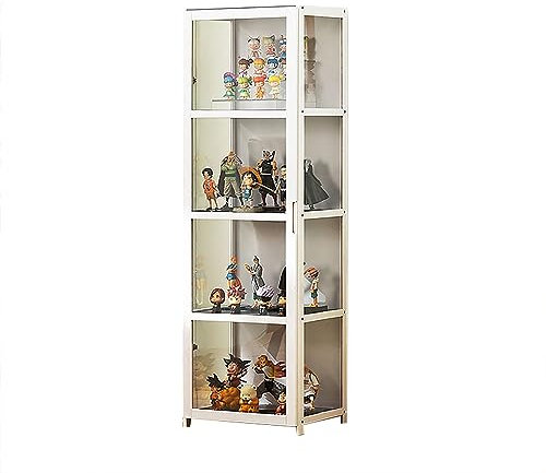 JSLJDM Vitrinenschrank Sammlervitrine Stehend Standvitrine Glasvitrine Acryl Vitrine Standvitrine Acryl Vitrine Doppeltüren Großer Kapazität Sammlervitrine Handgefertigtes Lagerregal für Waren