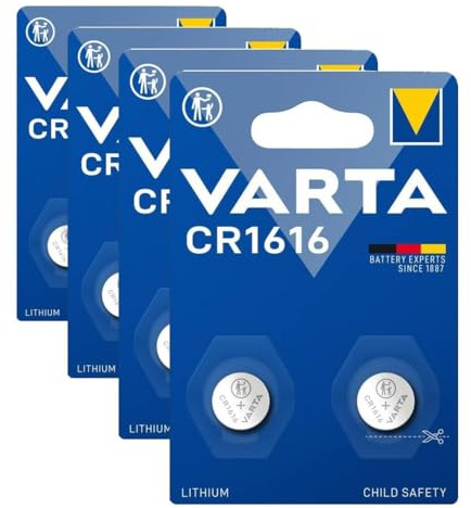 Varta Pack de 2 Piles Électroniques Lithium CR1616 (Lot de 4)