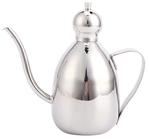 Otufan Oil Dispenser, 250ml/8.7oz Stainless Steel Oil Jug Oil Bottle Jug Oil Vinegar Jar Container Organizer Home Kitchen Dining(250ml)