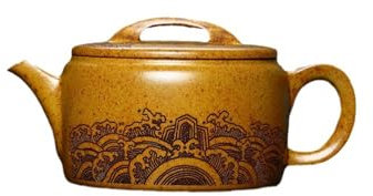 Tetera de arcilla púrpura Tetera de arcilla púrpura Yixing, tetera de azulejos de la dinastía Han Guancanghai, sección de alta temperatura, juego de té de tetera de arcilla púrpura de boca grande coc