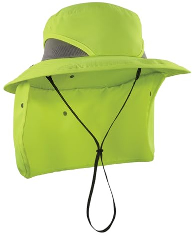Ergodyne Unisex-Erwachsene Chill-its 8934 Mütze Ranger Hat – Nackenschutz, Limette, L-XL