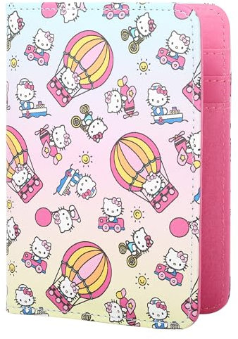Hello Kitty Sanrio Gifts - Porta passaporto per licenza ufficiale di viaggio, graziosa custodia per passaporto, Gradiente, Gradiente