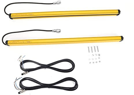 Sicherheits Lichtvorhang Sensoren,12 Beams DC10–30 V Lichtvorhang Sicherheit A Serie Lichtgitter Sicherheitsgerät, BEM1240-C-440NB Sicherheitslichtgitter Optischer Gittersensor Sicherheitslicht Sensor