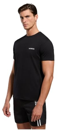 Bikkembergs T-Shirt mit schwarzem Aufdruck., Schwarz , L