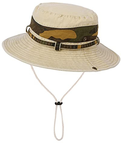 SAKTHIVEL Sun Hats for Men UV Protection Summer Beach Cotton Boonie Safari Wide Brim Foldable Fishsing Garden Hiking Hat