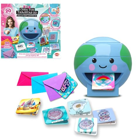 Bizak Sticker-Maker 63332666 3D-Karten, lustige Maschine zum Erstellen einzigartiger und personalisierter Postkarten und Karten, Geschenk für Mädchen und Jungen ab 6 Jahren