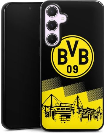 Silikon Hülle kompatibel mit Samsung Galaxy A55 5G Case schwarz Handyhülle BVB Borussia Dortmund Stadion