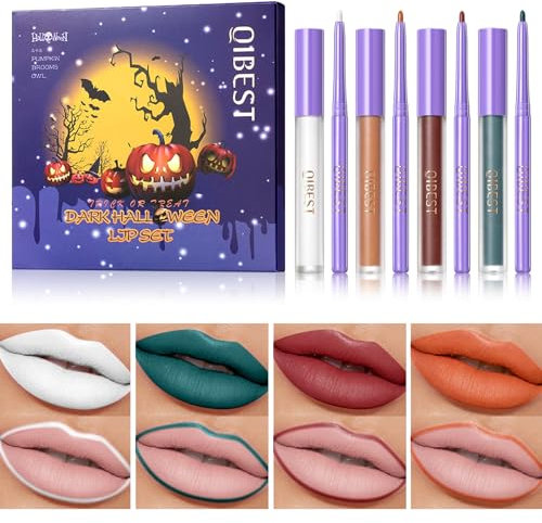 Likesing 8 Stück Lipliner Set Lippenstift Pink Weiß Matte Lipstick Permanent Lip Liner Lip Balm Lipgloss Roter Lippenstift 24 Stunden Long Lasting Lips Make up Kits Madame Geburtstage Geschenk