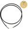 Leather Necklace Braided Rope Chain with Stainless Steel Clasp 2mm Width,20 Inch,Wax Rope Necklace Jewelry,Artificial Leather Necklace Braid,Waterproof Black Brown Cord Chain for Men and Women (Black)